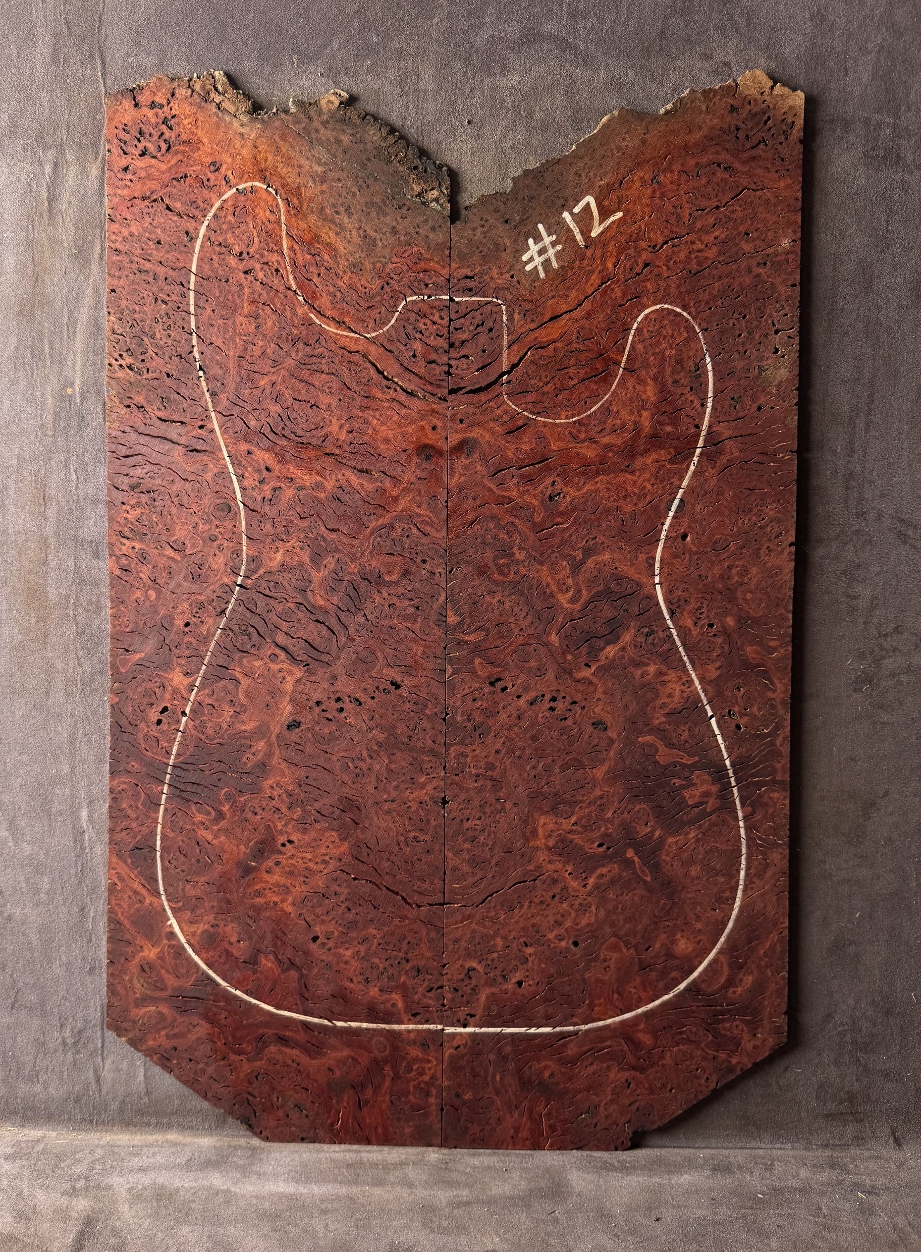 Blue Gum Burl Electric Guitar TOP